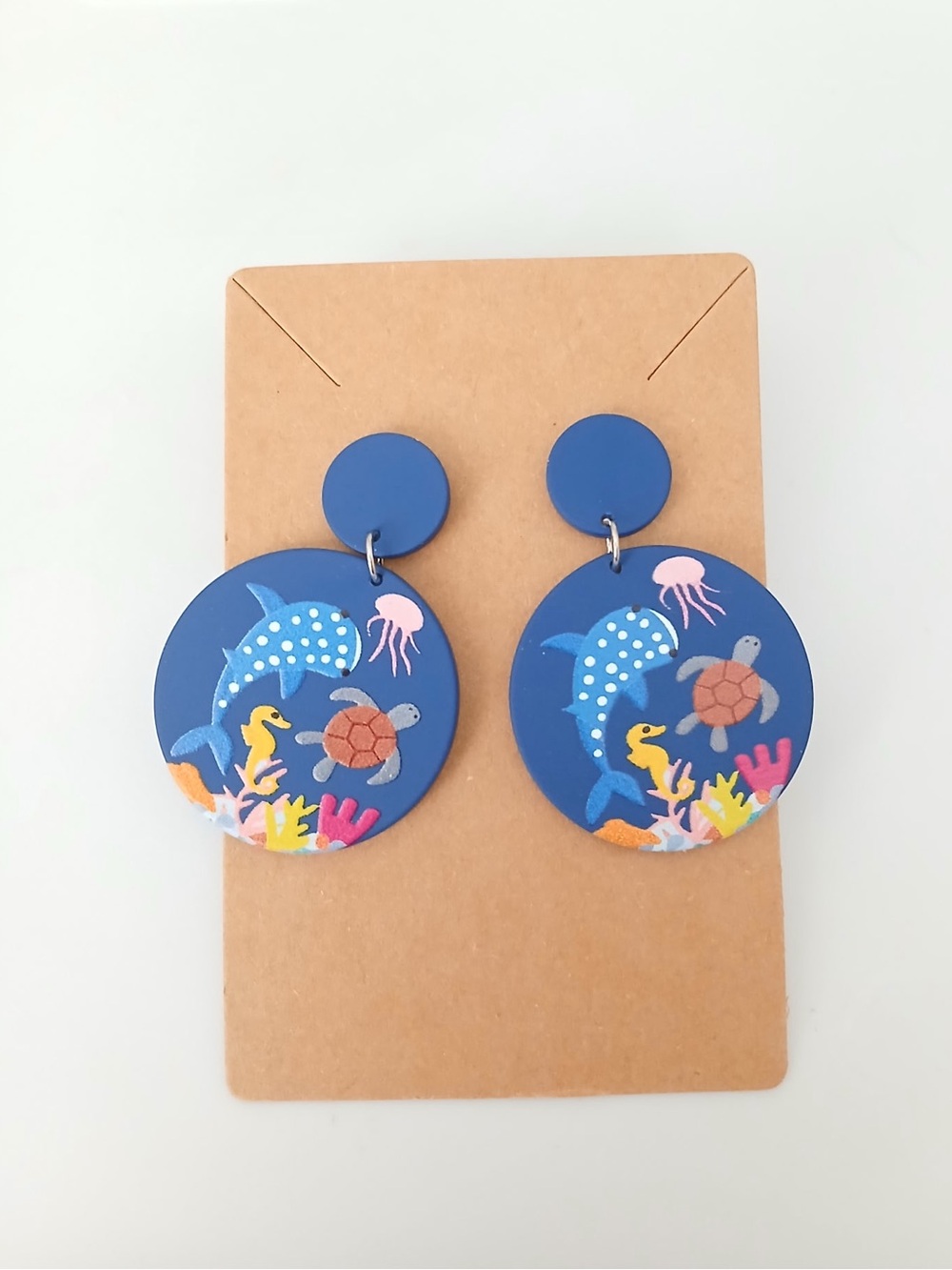 Fashion Jewelry Blue Ocean Animal Drop Earrings